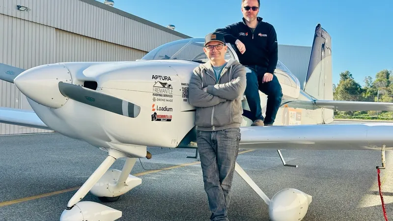 Team ZIC aircraft VH-ZIC, Scott Palmer and Adam Dean at Jandakot Airport